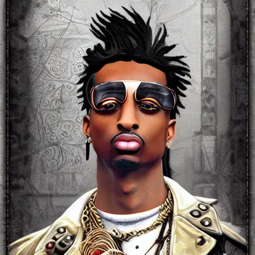 Image similar to playboi carti steampunk style digital art 4 k detailed super realistic