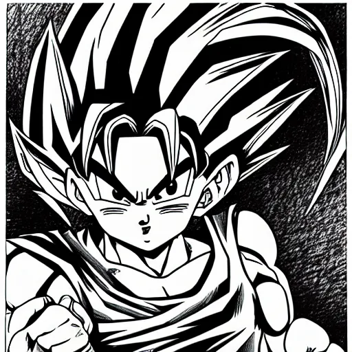 goku from dragon ball, sketch by glen keane and jin, Stable Diffusion