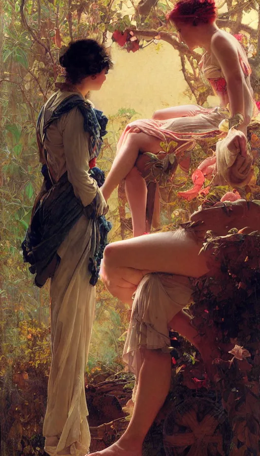 Prompt: hyper realistic photographer looking through camera, magical, painted by james gurney, norman rockwell, tom bagshaw, mucha, gaston bussiere, craig mullins, j. c. leyendecker 8 k