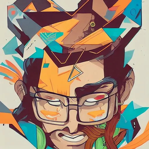 Prompt: Supreme x Dragon Quest profile picture by Sachin Teng, asymmetrical, Organic Painting ,geometric shapes, hard edges, energetic, graffiti, street art:2 by Sachin Teng:4