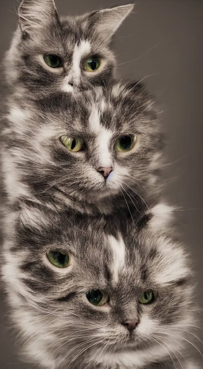 Prompt: cat with a wig, portait, highly detailed, outdoor photography