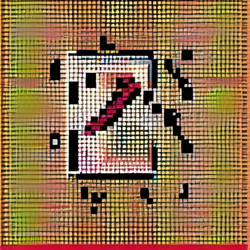 Prompt: Pixel art of a question mark