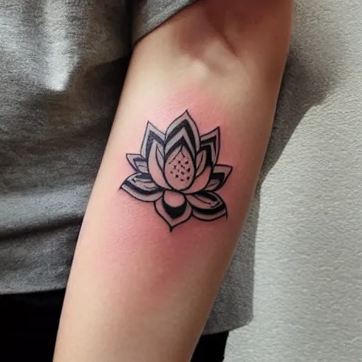 Image similar to minimalistic lotus flower tattoo