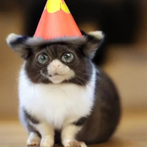 Image similar to pichu wearing a birthday hat