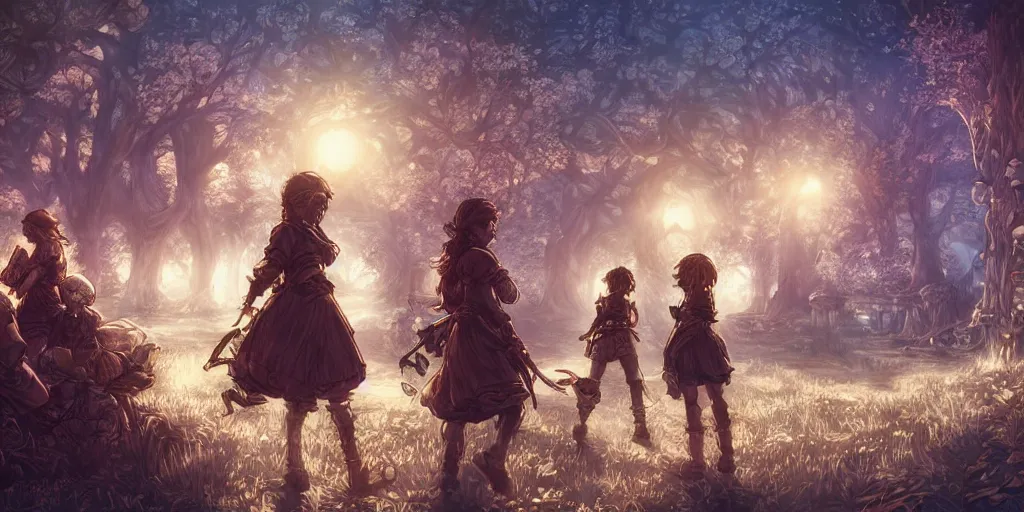 Image similar to it came as a joyous daybreak to end the long night of their captivity. ultrafine highly detailed colorful illustration, intricate linework, sharp focus, octopath traveler, final fantasy, unreal engine highly rendered, global illumination, radiant light, intricate environment