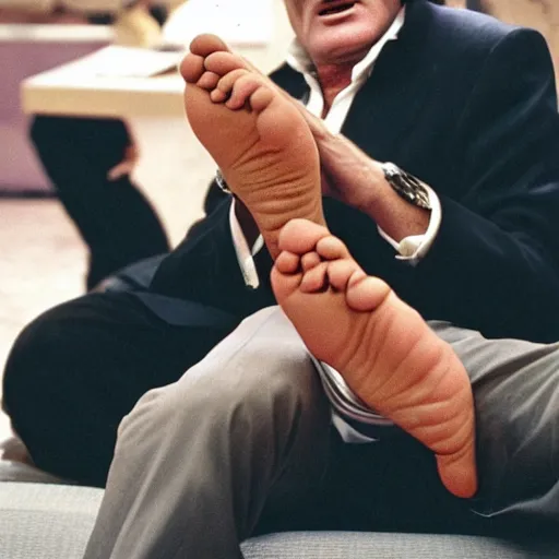 Image similar to feet on quentin tarantino face