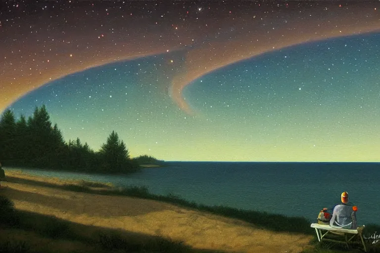 Prompt: Where's Waldo in Jupiter, beautiful, national geographic, very detailed, astrophotography, oil painting, canvas, Sandra Pelser, Jeff Lyons, Edward Hopper