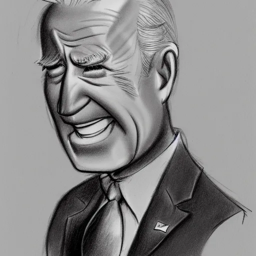 Image similar to milt kahl pencil sketch of joe biden