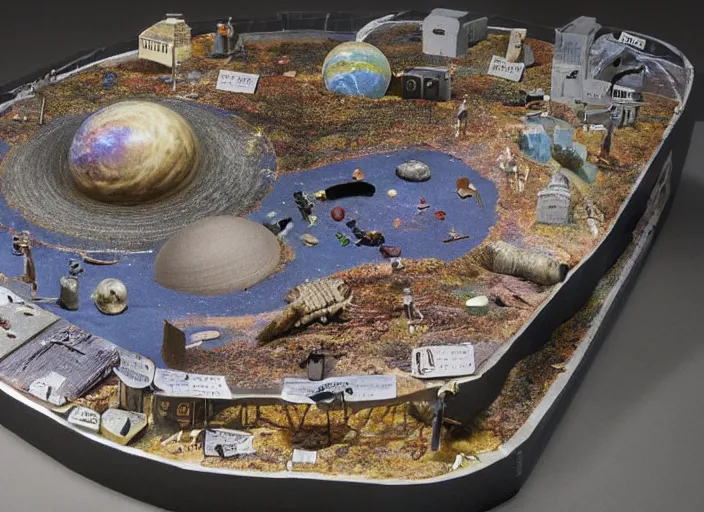 Image similar to diorama model of the shape of the universe