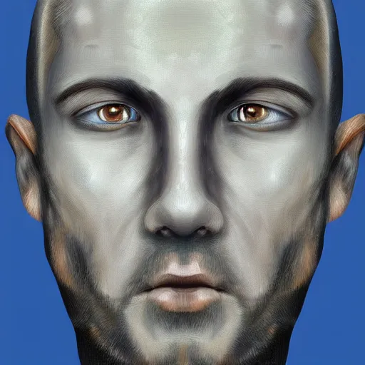 Image similar to Human face, Male, Digital painting, Highly detailed, colour