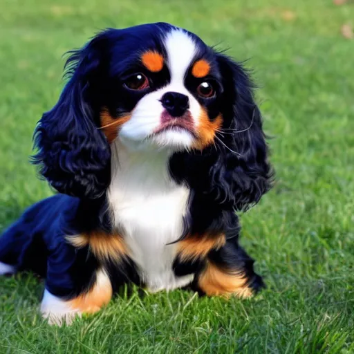 Image similar to black cavalier king charles spaniel