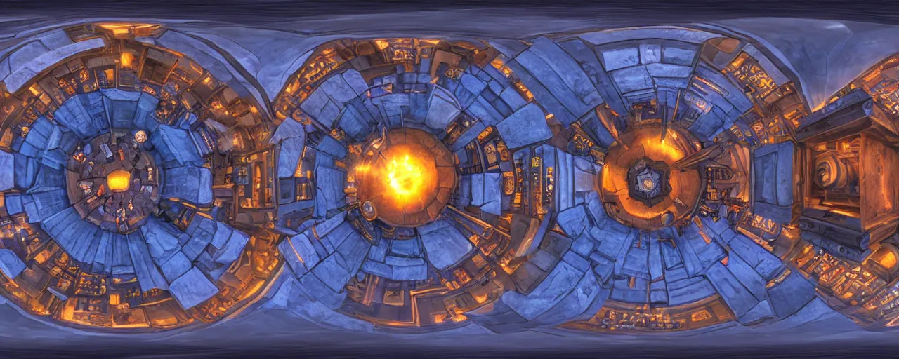 Prompt: three hundred sixty degree rotation in the middle of ironforge 8 k resolution panorama