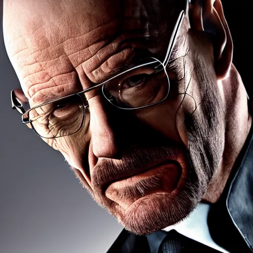 Prompt: Walter white as John Wick, promo shoot, studio lighting