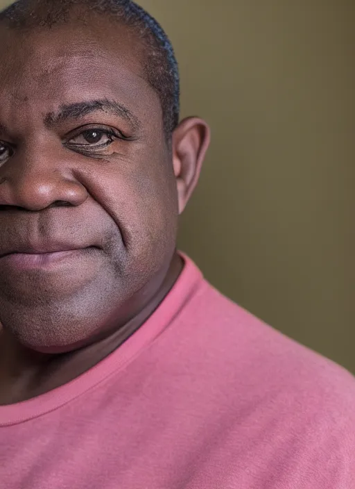 Image similar to DSLR photo portrait still of 55 year old age 55 Gary Coleman at age 54!!!, 85mm f1.8