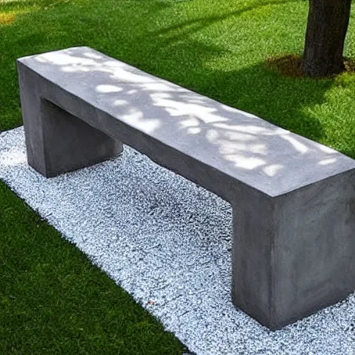 Image similar to creative concrete benches, colorful, olive trees