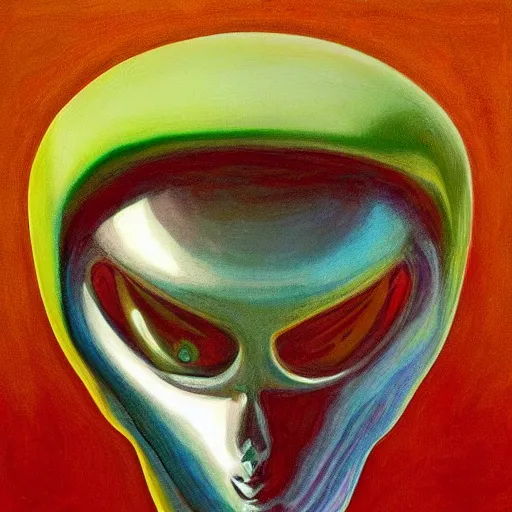 Image similar to alien by wayne thiebaud