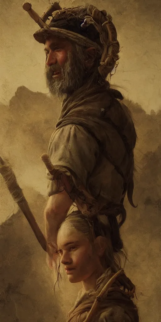 Image similar to the portrait of ( ( ( ( ( hunter schafer ) ) ) ) ) as a village peasant by roberto ferri, fantasy, witcher, very detailed oil painting, masterpiece, 8 k