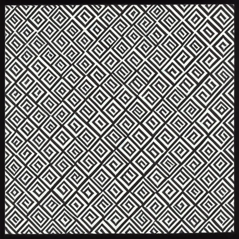 Image similar to symbol by karl gerstner, monochrome black and white, square print, symmetrical, 8 k scan