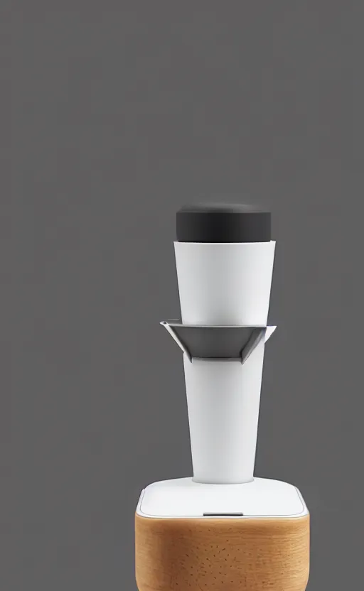 Prompt: a stylish handheld electric coffee grinder ; designed by marc newsom, zaha hadid, blonde, joseph and joseph, dieter rams ; natural materials ; industrial design ; behance ; le manoosh ; pinterest ; if design award ; reddot design award