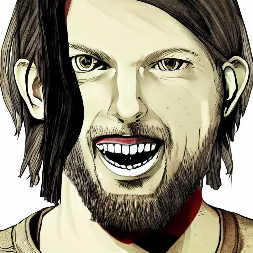 Prompt: Illustration of English IDM musician Aphex Twin as a Danganronpa character, UHD 8k,