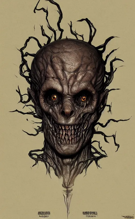 Image similar to full body portrait of Vecna from stranger things in the upside down, dynamic lighting, photorealistic, fantasy concept art, ambient lighting, atmospherical, stunning visuals, creative, cinematic, ultra detailed, trending on art station