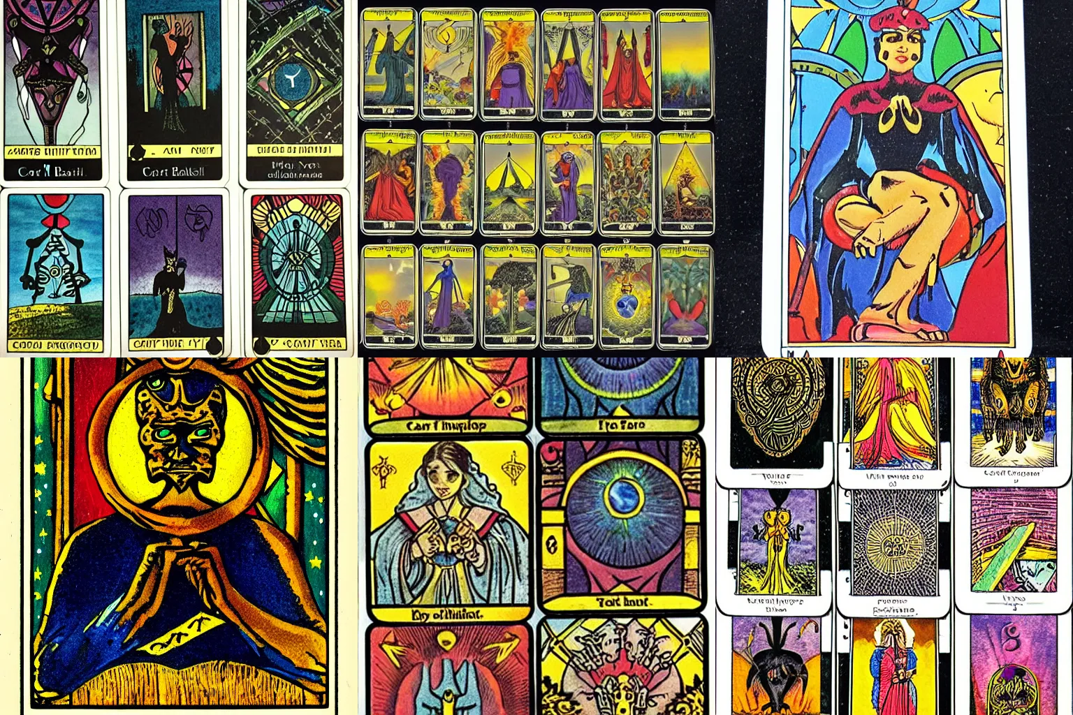 Prompt: tarot cards by carl banks,