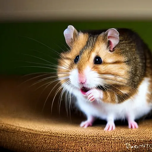 Image similar to a hamster - cat - hybrid, animal photography