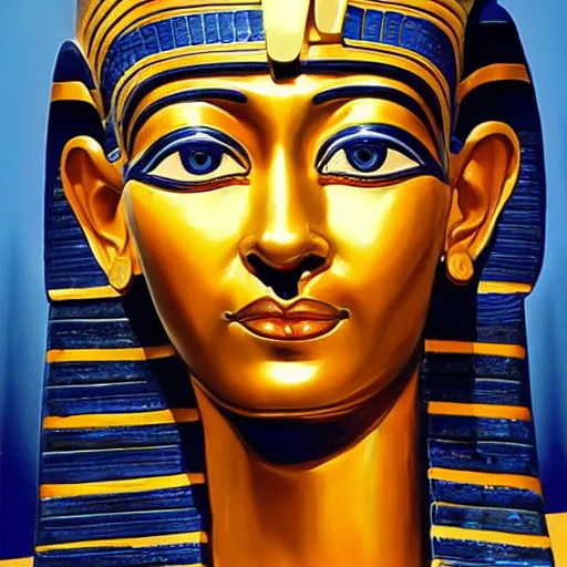 Image similar to Bill Gates Cleopatra, egyptian style background, oil on canvas, professional portrait, highly detailed