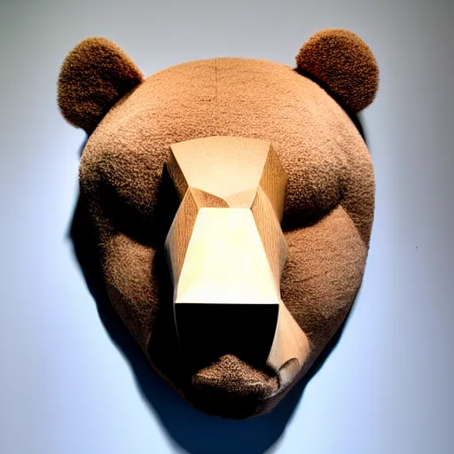 Image similar to mask of bear, studio photo, soft lighting