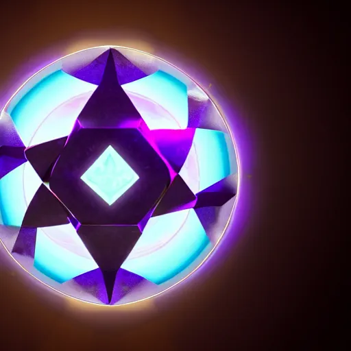 Image similar to purple powerful magic mana symbol, purple crystal, epic legends game icon, stylized digital illustration, radiating, a glowing aura, global illumination, ray tracing, hdr, unreal engine, octane render, trending on arstation, by ian pesty and katarzyna bek - chmiel