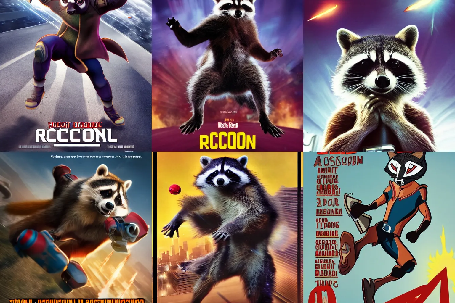 rocket raccoon movie poster