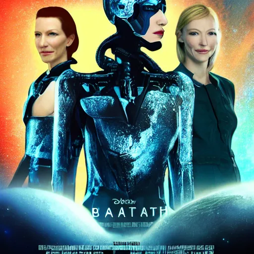 Prompt: cate blanchett , scifi, movie poster,