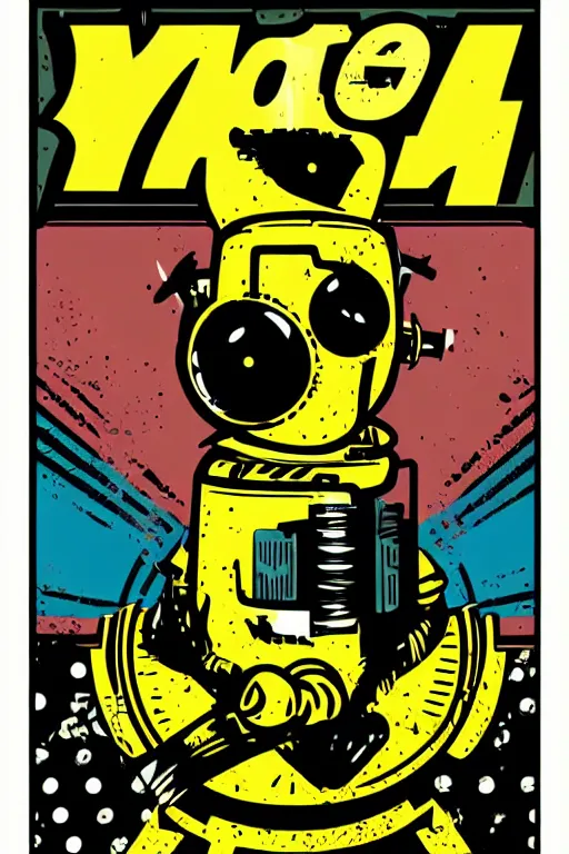 Image similar to fallout 7 6 retro futurist illustration art by butcher billy, sticker, colorful, illustration, highly detailed, simple, smooth and clean vector curves, no jagged lines, vector art, smooth andy warhol style