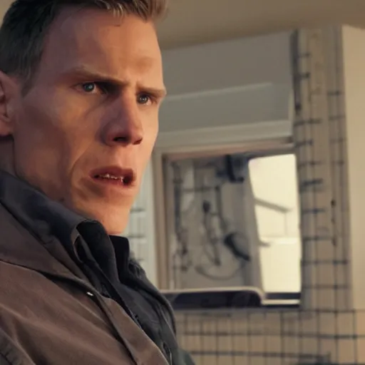 Image similar to Live Action Still of Jerma in Breaking Bad, real life, hyperrealistic, ultra realistic, realistic, highly detailed, epic, HD quality, 8k resolution, body and headshot, film still