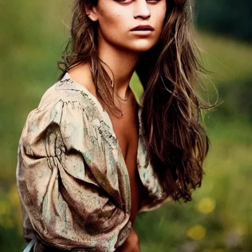 Image similar to ”A color photo of Alicia Vikander by Terry O´Neill”