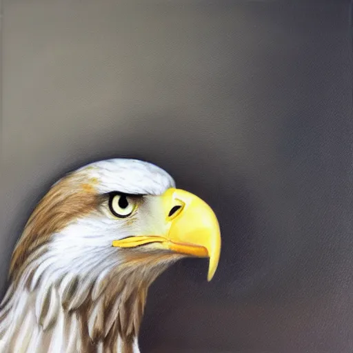 Prompt: signet ring with an eagle, oil on canvas painting, photorealistic