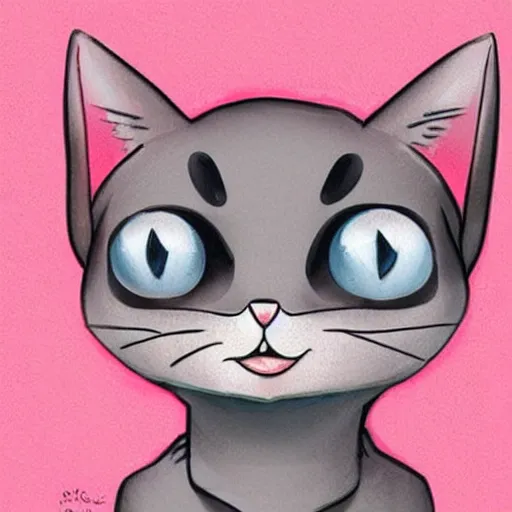 Prompt: cat by disney style, cute, illustration, digital art, concept art, most winning awards