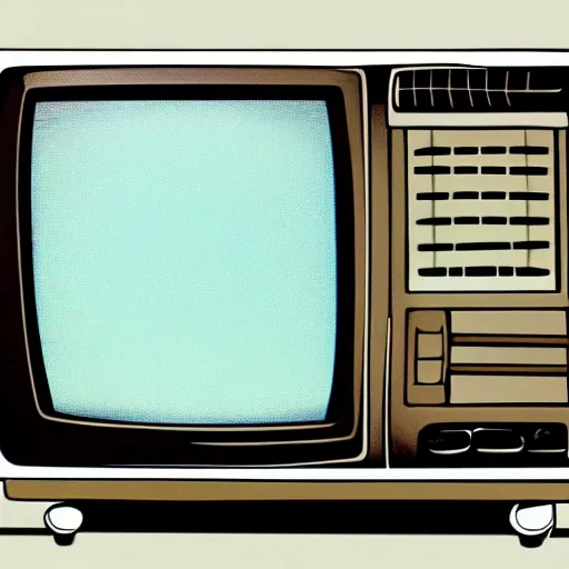 Image similar to ortographic view of a old CRT TV