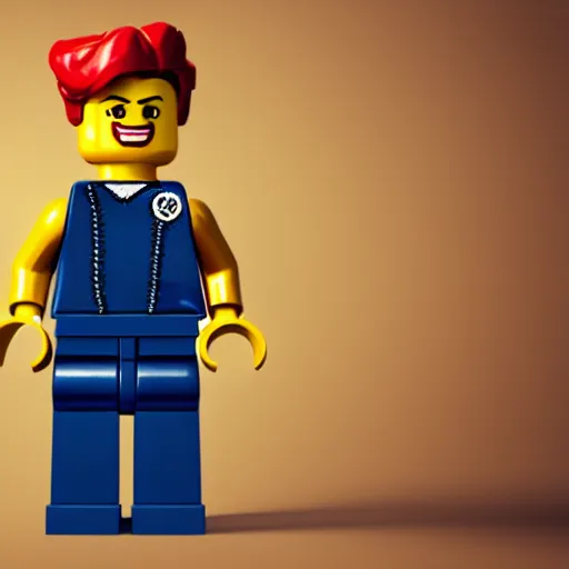 Prompt: a Lego minifig of Rosie the Riveter, high detail, realistic octane render, soft lighting, Dynamic pose, close-up, 8k