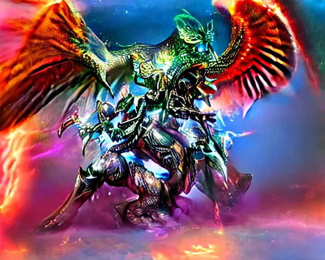 Image similar to cyber dragon angel pimp