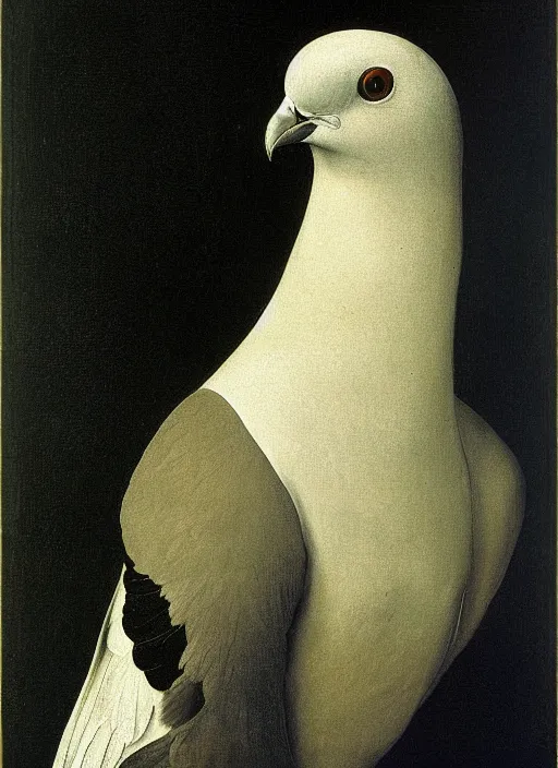 Prompt: portrait of a pigeon by caravaggio