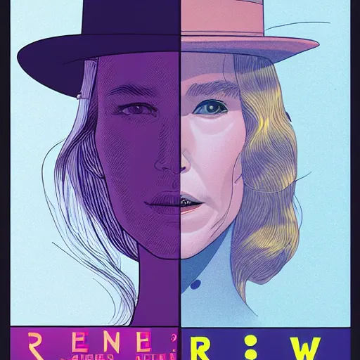 Image similar to renee zellweger retro minimalist portrait moebius starwatcher comic by jean giraud, 8 k