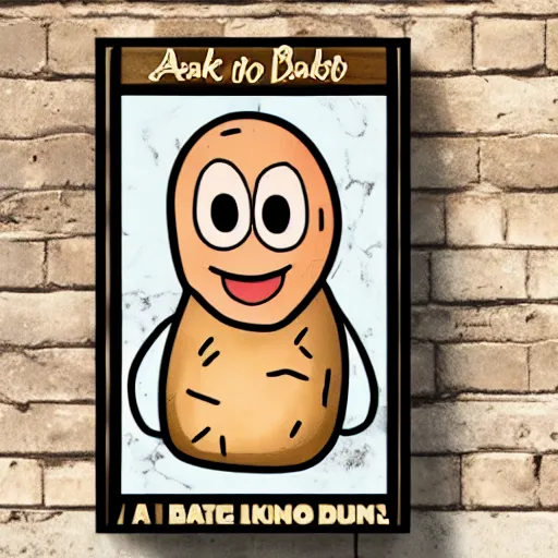 Image similar to A potato walking into the bar