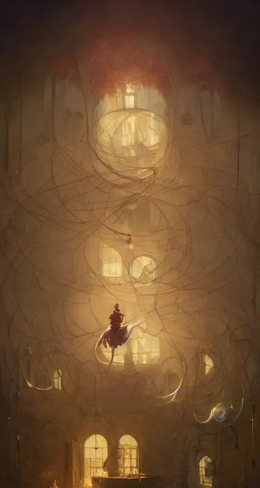 Image similar to of augean stables, imperil, digital painting by greg rutkowski, peter mohrbacher, hilma af klint, moebius, victo ngai, sharp focus, global illumination, highly detailed, masterpiece, award winning, post processing