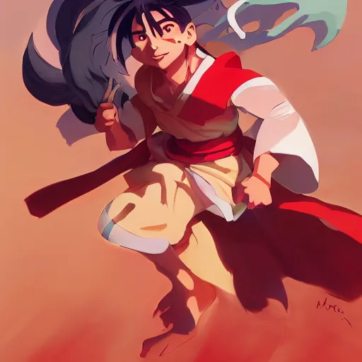 Image similar to hero world inuyasha, behance hd by jesper ejsing, by rhads, makoto shinkai and lois van baarle, ilya kuvshinov, rossdraws global illumination