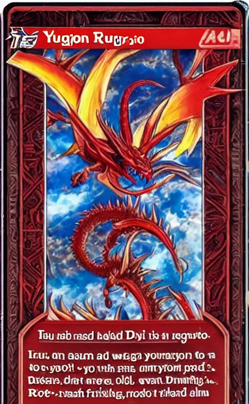 Image similar to yugioh card trading fantasy yugioh card of a red dragon