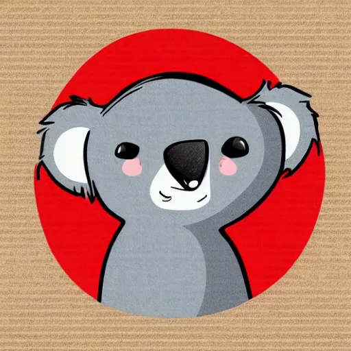 Image similar to Cute Koala Waving Hand Cartoon llustration. Isolated, Flat Cartoon Style