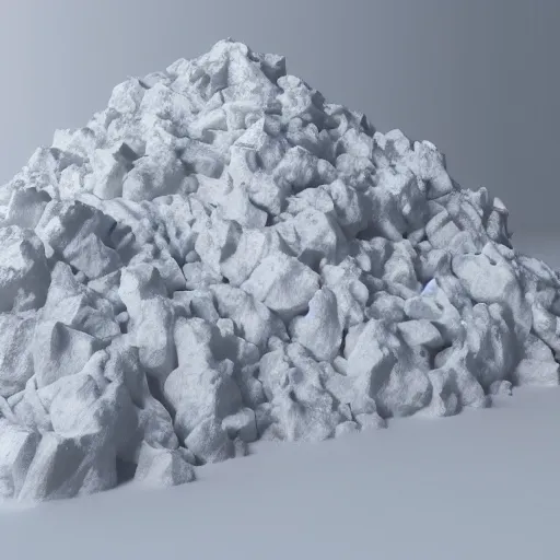 Image similar to a highly detailed 3 d model of an avalanche made of potatoes