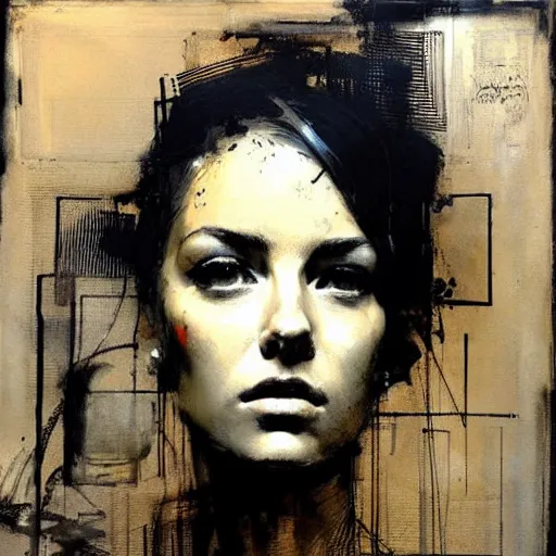 Prompt: portrait of a young woman, intricate, elegant, art by Guy Denning and Jeremy Mann
