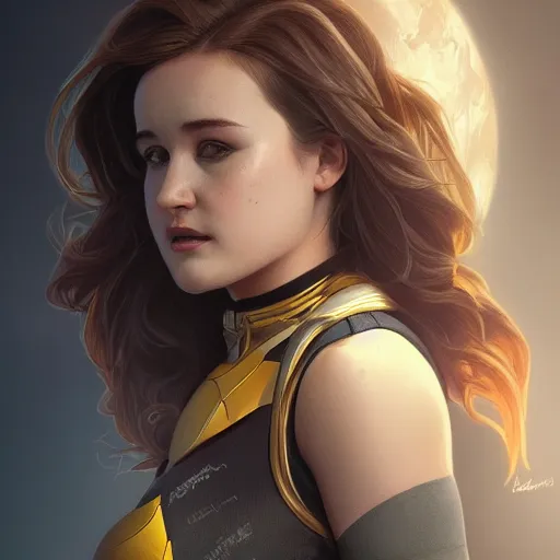 Image similar to full figure ultra realistic illustration, kaitlyn dever as batgirl, intricate, elegant, highly detailed, digital painting, artstation, concept art, smooth, sharp focus, illustration, art by artgerm and greg rutkowski and alphonse mucha